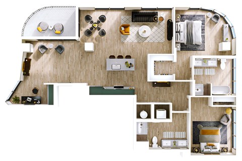 Stella at Star Metals B17 Two Bedroom Penthouse Floor Plan